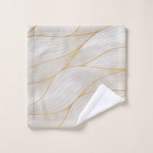 Abstracte gouden bladeren kunstwerk | Handdoek set (Wasdoekje)