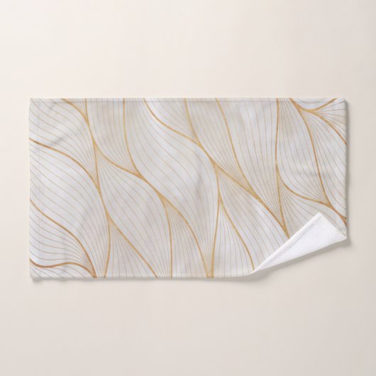 Abstracte gouden bladeren kunstwerk | Handdoek set (Handdoek)