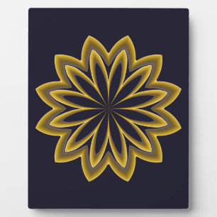 Abstracte Gouden Bloem Fotoplaat
