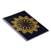 Abstracte Gouden Bloem Notitieboek (Rechterzijde)