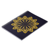 Abstracte Gouden Bloem Notitieboek (Linkerzijde)