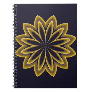 Abstracte Gouden Bloem Notitieboek