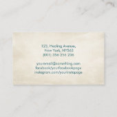 Abstracte gouden boom met waterverf cirkels visitekaartje (Achterkant)