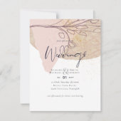 Abstracte gouden bruiloft nodigt goedkope budgette kaart (Voorkant)