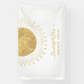 Abstracte gouden cirkel handgemaakte sieraden bedr spandoek (Verticaal)