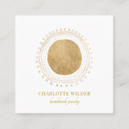 Abstracte gouden cirkel vierkante visitekaartje
