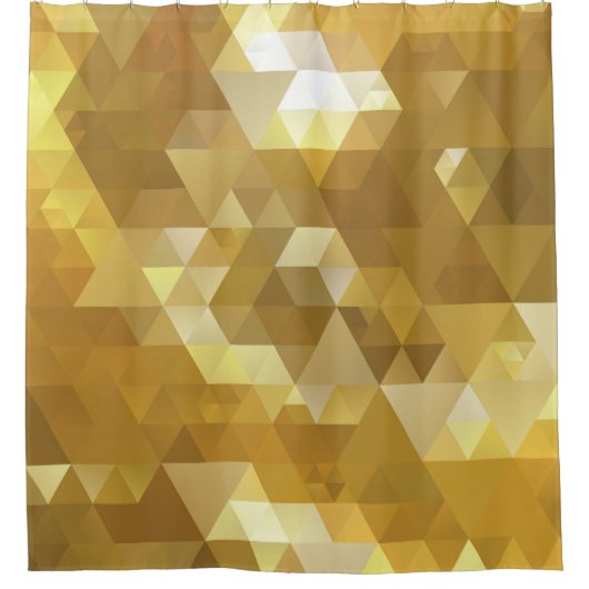 Abstracte gouden driehoek textuur douchegordijn (Voorkant)