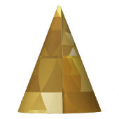 Abstracte gouden driehoek textuur feesthoedjes (Achterkant)
