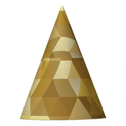 Abstracte gouden driehoek textuur feesthoedjes (Voorkant)