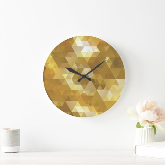 Abstracte gouden driehoek textuur grote klok (Huis)