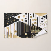 abstracte gouden en zwarte driehoeken badhanddoek bad handdoek (Handdoek)