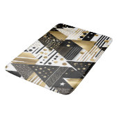 abstracte gouden en zwarte driehoeken badmat (Gekanteld)