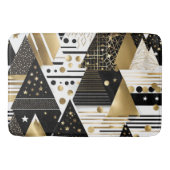 abstracte gouden en zwarte driehoeken badmat (Voorkant)