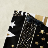 abstracte gouden en zwarte driehoeken strandlaken (In situ)