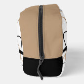 Abstracte gouden en zwarte lijnen toilettasje (Rechts)