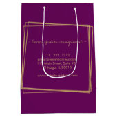 Abstracte gouden folie frames modern professioneel medium cadeauzakje (Achterkant)