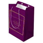 Abstracte gouden folie frames modern professioneel medium cadeauzakje (Achterkant Gekanteld)