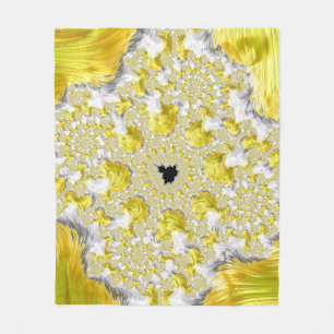 Abstracte Gouden Fractal Fleece Deken