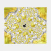 Abstracte Gouden Fractal Fleece Deken (Voorkant (Horizontaal))