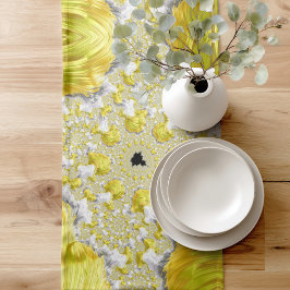 Abstracte gouden fractal korte tafelloper