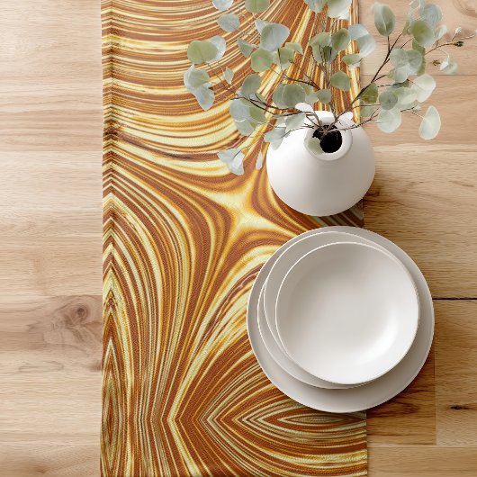 Abstracte gouden fractal korte tafelloper