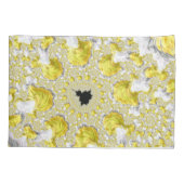 Abstracte Gouden Fractal Kussensloop (Achterkant)