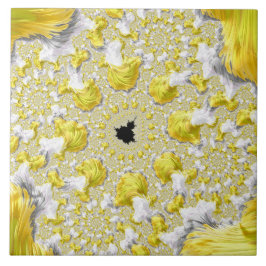 Abstracte gouden fractal tegeltje