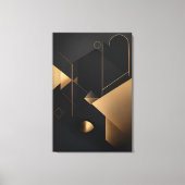 Abstracte Gouden Geometrie Canvas Afdruk (Voorkant)