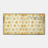 Abstracte  Gouden Geometrische Patroonnaam Bureaumat (Voorkant)