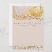 Abstracte gouden glitter vormen moderne budget bru kaart (Achterkant)
