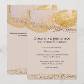 Abstracte gouden glitter vormen moderne budget bru kaart (Voorkant / Achterkant)