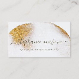 Abstracte gouden glitters waterverf luxe moderne c visitekaartje