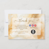 Abstracte gouden golf bedankkaart (Voorkant)