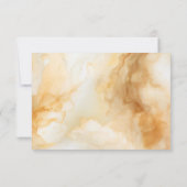 Abstracte gouden golf bedankkaart (Achterkant)