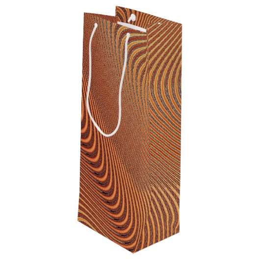 Abstracte Gouden Golfachtige Kunst Cadeautas (Achterkant Gekanteld)