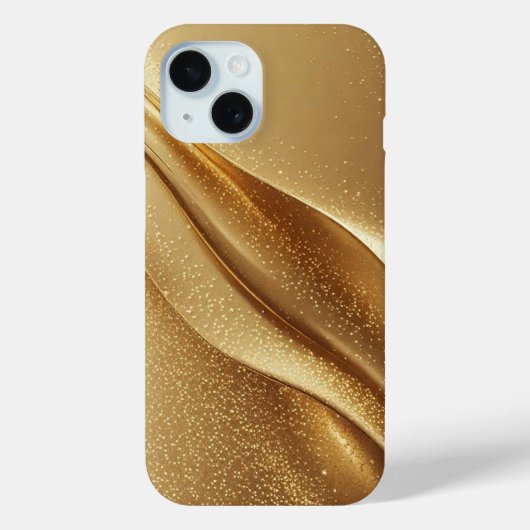 Abstracte gouden golven met glinsterende glitter Case-Mate iPhone case (Achterkant)