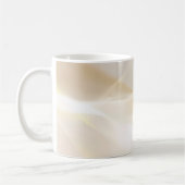 Abstracte gouden golven op wit koffiemok (Links)