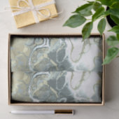 Abstracte Gouden & Grijze Marmeren Stenen Vloeisto Tissuepapier (Geschenk)