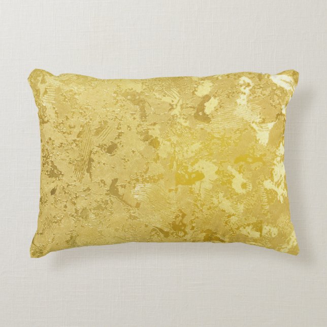Abstracte gouden grunge textuur achtergrond accent kussen (Voorkant)