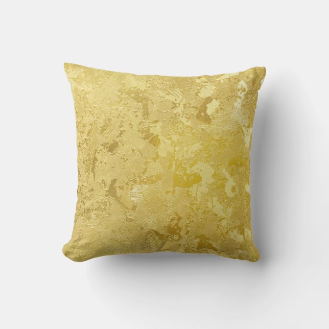 Abstracte gouden grunge textuur achtergrond kussen (Voorkant)
