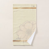 Abstracte gouden ivoren bloem bad handdoek (Handdoek)