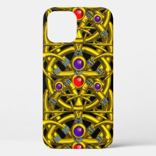 ABSTRACTE GOUDEN KELTISCHE KNOPEN MET KLEURRIJKE E Case-Mate iPhone CASE