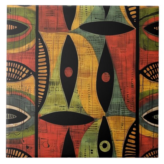 Abstracte gouden keramische Tegel Tegeltje (Voorkant)