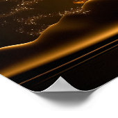 Abstracte gouden kerstboom poster (Hoek)