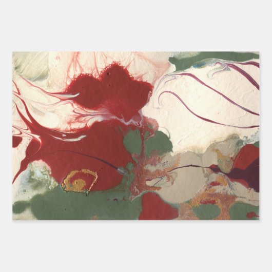 Abstracte gouden kerstwinter inpakpapier vel (Voorkant)