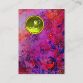 ABSTRACTE GOUDEN KRULLEN MONOGRAM EDELSTEEN VISITEKAARTJE (Achterkant)