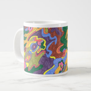 abstracte gouden kunst grote koffiekop