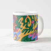 abstracte gouden kunst grote koffiekop (Voorkant rechts)