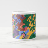 abstracte gouden kunst grote koffiekop (Voorkant)