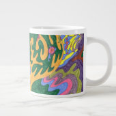 abstracte gouden kunst grote koffiekop (Rechts)